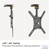 Kép 6/10 - Equip TV Mennyezeti konzol - 650375 (23"-55", dönthető, Max.: 20kg, fekete)