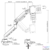 Kép 9/9 - Equip Monitor Asztali konzol - 650181 (17"-49", 1 monitor, dönthető, forgatható, Max.: 20kg, fehér)