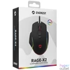 Kép 7/8 - Everest Gamer Egér - RAGE-X2  (6400 DPI, 7gomb, 1,5m harisnyázott kábel, optikai, fekete, RGB LED)