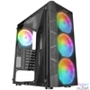 Kép 1/7 - Everest Számítógépház - CREST V1 (fekete; üveg; ATX; alsó táp; 4x120mm RGB, 1xUSB3.0 + 2xUSB2.0)
