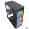 Kép 6/7 - Everest Számítógépház - CREST V1 (fekete; üveg; ATX; alsó táp; 4x120mm RGB, 1xUSB3.0 + 2xUSB2.0)