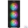 Kép 2/6 - Everest Számítógépház - FACED V1 (fekete; üveg; ATX; alsó táp; 4x120mm LED; 1xUSB3.0 + 2xUSB2.0)