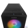 Kép 5/6 - Everest Számítógépház - FACED V1 (fekete; üveg; ATX; alsó táp; 4x120mm LED; 1xUSB3.0 + 2xUSB2.0)