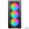 Kép 2/7 - Rampage Számítógépház - PLAID V1 (fekete; üveg; ATX; alsó táp; 4x120mm RGB, 1xUSB3.0 + 2xUSB2.0)
