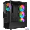 Kép 3/7 - Rampage Számítógépház - PLAID V1 (fekete; üveg; ATX; alsó táp; 4x120mm RGB, 1xUSB3.0 + 2xUSB2.0)