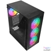Kép 6/7 - Rampage Számítógépház - PLAID V1 (fekete; üveg; ATX; alsó táp; 4x120mm RGB, 1xUSB3.0 + 2xUSB2.0)