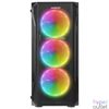 Kép 2/6 - Everest Számítógépház - X-RACER (fekete; üveg; ATX; alsó táp; 4x120mm LED, 1xUSB3.0 + 2xUSB2.0)