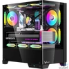 Kép 2/4 - Formula Számítógépház - Crystal Z1M Black (fekete, ablakos, mATX, 1xUSB3.0, 1xUSB2.0)