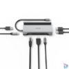 Kép 2/2 - Hama USB HUB - 200143 (USB-C 7in1, 3xUSB 3.1, 2xUSB-C, 1xHDMI, 1xLAN, 100W PD, szürke)