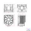 Kép 4/7 - ID-Cooling CPU Cooler - SE-226-XT BLACK (16.2-35.2dB; max 129,39 m3/h; 4Pin csatlakozó, 6 db heatpipe, 12cm, PWM,)