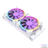 Kép 2/5 - ID-Cooling CPU Water Cooler - PINKFLOW 240 DIAMOND PURPLE (16,3-33,5dB; max. 93,78 m3/h; 2x12cm)