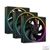 Kép 2/8 - ID-Cooling Cooler 12cm - AF-127-ARGB-K TRIO (29,9dB, max. 132,52 m3/h, 4pin, PWM, 3 x12cm, ARGB LED, fekete)