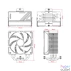 Kép 7/7 - ID-Cooling CPU Cooler - FROZN A410 ARGB (29.9dB; max. 132,54 m3/h; 4pin, 4 db heatpipe, 12cm, A-RGB, PWM)