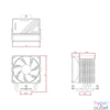Kép 7/8 - ID-Cooling CPU Cooler - FROZN A400 ARGB (25,8dB; max. 77,81 m3/h; 4pin csatlakozó, 4 db heatpipe, 12cm, PWM)