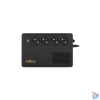 Kép 3/6 - NJOY Szünetmentes  600VA - Soter 600 (4 Schuko kimenet, USB, AVR, line-interaktív, fekete)