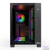 Kép 2/8 - NJOY Számítógépház -  AURA (fekete, ablakos, ATX, 7x12cm, 2xUSB3.0, 1x USB-C)