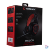 Kép 1/6 - Rampage Fejhallgató - RM-K23 MISSION (mikrofon, USB, hangerőszabályzó, nagy-párnás, piros)