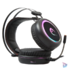Kép 3/5 - Rampage Fejhallgató - STORMY RGB (7.1, mikrofon, USB, hangerőszabályzó, nagy-párnás, 2m kábel, fekete)