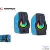 Kép 2/5 - Rampage Hangszóró 2.0 - RMS-G7 Falsetto (6W RMS; hangerőszabályzó; 3,5mm jack; USB, RGD LED, Kék)