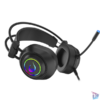 Kép 3/3 - Rampage Fejhallgató - RM-K19 RAGING PLUS (7.1, mikrofon, USB, hangerőszabályzó, nagy-párnás, fekete, RGB LED)