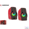 Kép 2/5 - Rampage Hangszóró 2.0 - RMS-G7 Falsetto (6W RMS; hangerőszabályzó; 3,5mm jack; USB, RGD LED, Piros)