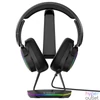 Kép 2/5 - Rampage Fejhallgató állvány - TOWER T14 (fekete, műanyag, USB HUB, RGB)