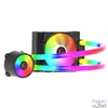 Kép 1/2 - Rampage CPU Water Cooler - ICEBLADE C4 (23dB max., 115,53 m3/h; 12cm, A-RGB LED, fekete)