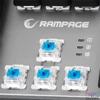 Kép 7/9 - Rampage Billentyűzet - KB-R28 BLADE PLUS (Vezetékes, Mechanikus, Blue switch, magyar LED, N-key, USB)