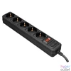 Kép 2/3 - S-Link túlfeszültségvédő - SPG3-J-5 (5 aljzat, max.4000 Watt, 306 Joule, 1,5m kábel, fekete)