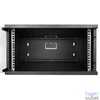 Kép 2/7 - S-Link Rackszekrény - 4U 19" fali kivitel (190x530x400mm, ablakos, Flatpack, Fekete