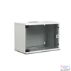 Kép 3/7 - S-Link Rackszekrény - 4U 19" fali kivitel (190x530x400mm, ablakos, Flatpack, Fekete