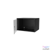 Kép 6/8 - S-Link Rackszekrény - 7U 19" fali kivitel (400x530x400mm, ablakos, Flatpack, Fekete)