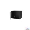 Kép 6/7 - S-Link Rackszekrény - 9U 19" fali kivitel (450x530x400mm, ablakos, Flatpack, Fekete)