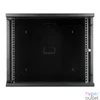 Kép 3/7 - S-Link Rackszekrény - 9U 19" fali kivitel (450x530x400mm, ablakos, Flatpack, Fekete)