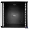 Kép 2/8 - S-Link Rackszekrény - 12U 19" fali kivitel (530x440x400mm, ablakos, Flatpack, Fekete)