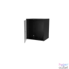 Kép 7/8 - S-Link Rackszekrény - 12U 19" fali kivitel (530x440x400mm, ablakos, Flatpack, Fekete)
