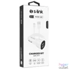 Kép 4/6 - S-Link Autós töltő - SL-EC30M (2db USB, 5V/2.4A/3,4A, 17W, Micro usb, 100cm adat+töltőkábel, fehér)