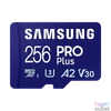 Kép 2/2 - Samsung MicroSD kártya - 256GB MB-MD256SB/WW (PRO PLUS kártyaolvasóval, R180/W130, 256GB)