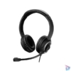 Kép 1/4 - Sandberg Fejhallgató - MiniJack Chat Headset (mikrofon; 3,5mm jack; hangerő szabályzó; 1,8m kábel; fekete)