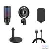 Kép 3/4 - Sandberg Mikrofon - Streamer USB Microphone RGB (USB-C; Cardioid; RGB, 3,5 mm Jack fejhallgató kimenet, fekete)