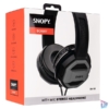 Kép 5/7 - Snopy Fejhallgató - SN-101 BONNY Grey (stereo, mikrofon, 3.5mm jack, hangerőszabályzó, 1m kábel, fekete-szürke)