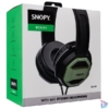 Kép 4/6 - Snopy Fejhallgató - SN-101 BONNY Green (stereo, mikrofon, 3.5mm jack, hangerőszabályzó, 1m kábel, fekete-zöld)