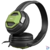 Kép 6/6 - Snopy Fejhallgató - SN-101 BONNY Green (stereo, mikrofon, 3.5mm jack, hangerőszabályzó, 1m kábel, fekete-zöld)