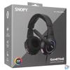 Kép 5/8 - Snopy Fejhallgató - SN-8800 GAMETIME RGB (mikrofon, 3.5mm jack, hangerőszabályzó, nagy-párnás, 2.2m kábel, fekete-piros)