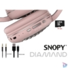 Kép 3/6 - Snopy Fejhallgató Vezeték Nélküli - SN-BT55 Pink (Bluetooth v5.0, hang.szab., micro-SD foglalat, mikrofon, rózsaszín)