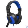 Kép 2/5 - Snopy Fejhallgató - SN-633 Blue (mikrofon, 3.5mm jack, hangerőszabályzó, nagy-párnás, 1.8m kábel, fekete-kék)