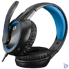 Kép 3/8 - Snopy Fejhallgató - SN-GX1 ERGO Blue (mikrofon, 3.5mm jack, hangerőszabályzó, nagy-párnás, 2.2m kábel, fekete-kék)