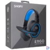 Kép 5/8 - Snopy Fejhallgató - SN-GX1 ERGO Blue (mikrofon, 3.5mm jack, hangerőszabályzó, nagy-párnás, 2.2m kábel, fekete-kék)