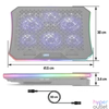 Kép 7/14 - Spirit of Gamer Notebook Hűtőpad 17"-ig - AIRBLADE 1200 RGB (18dB; max. 79 m3/h; 3x11cm+3x70cm, RGB LED, 2xUSB2.0)