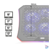 Kép 9/14 - Spirit of Gamer Notebook Hűtőpad 17"-ig - AIRBLADE 1200 RGB (18dB; max. 79 m3/h; 3x11cm+3x70cm, RGB LED, 2xUSB2.0)